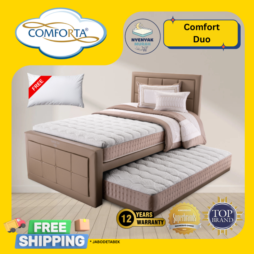 Kasur Springbed 3in1 / Kasur Anak Sorong COMFORTA Comfort Duo - Full Set Size 90x200 10x200 120x20
