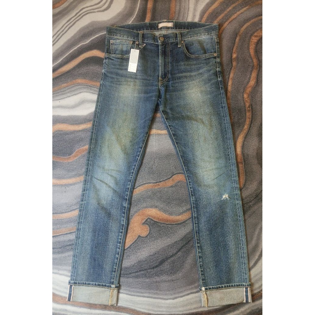 Celana Panjang Jeans Uniqlo Selvedge Second Original