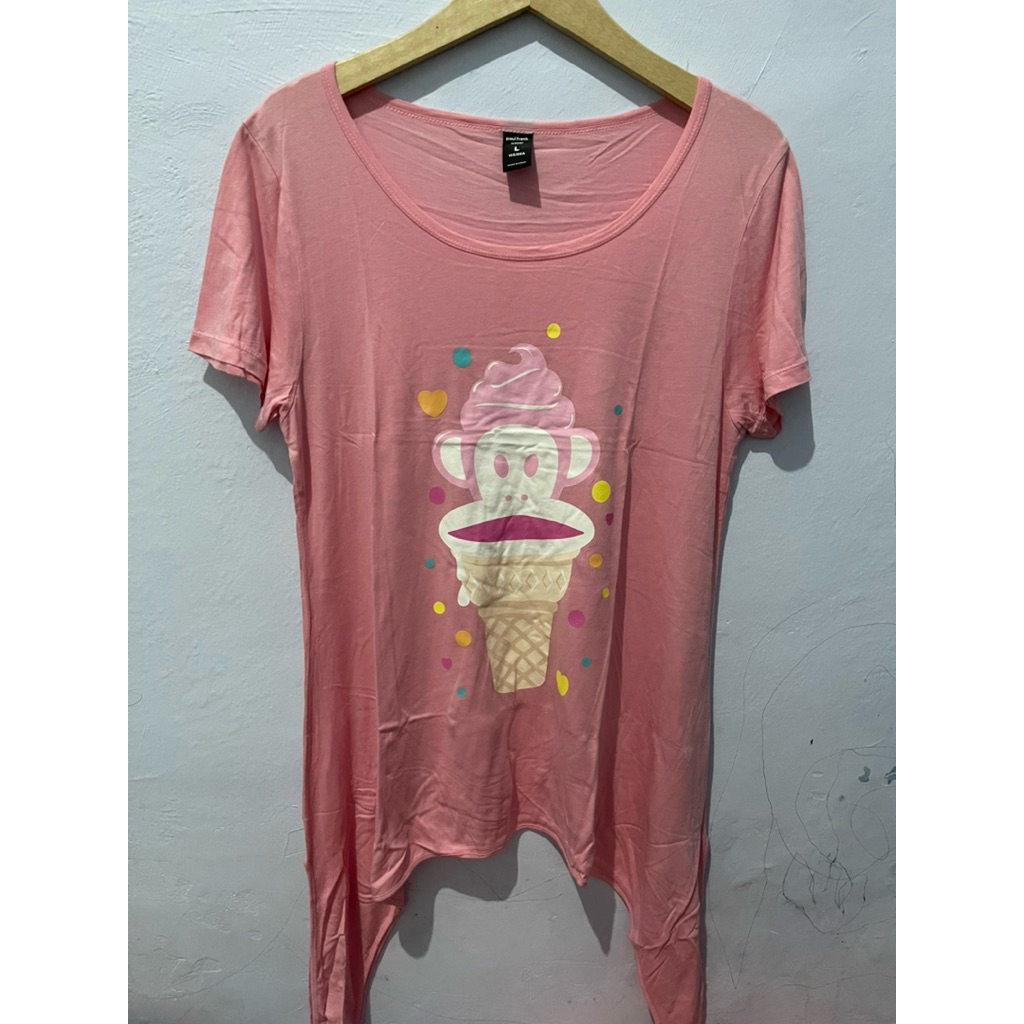 Kaos Cewek Paul Frank Pink Second