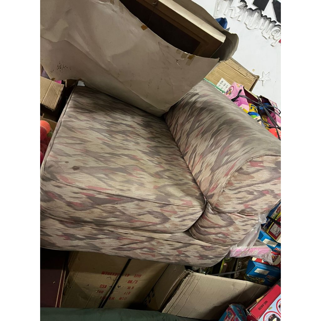 preloved sofa lipat spon kasur tidur trifold kasur busa portable sofa bed 100cm foldable bekas