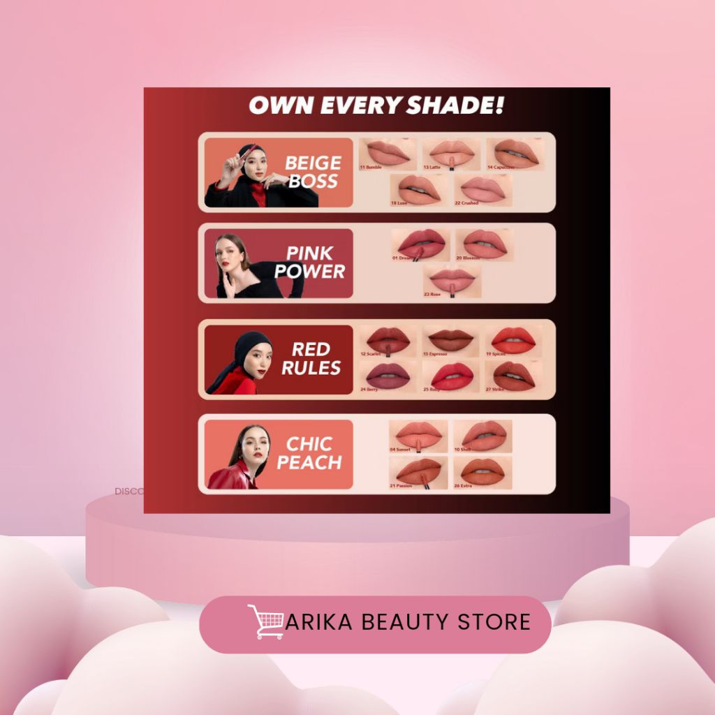 OMG Oh my glam mattelast lip cream matte cappucino 2.9gr