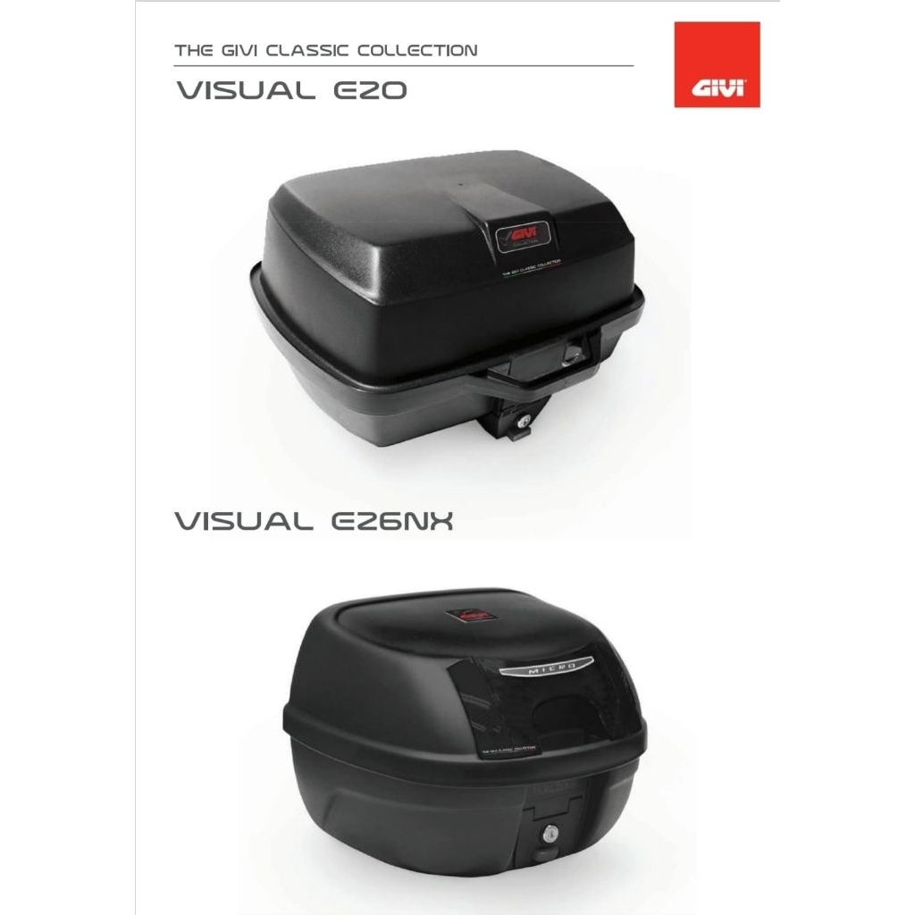 BOX GIVI E20 ORIGINAL / BOX GIVI E26 NX KOTAK / box givi kotak e20 visual