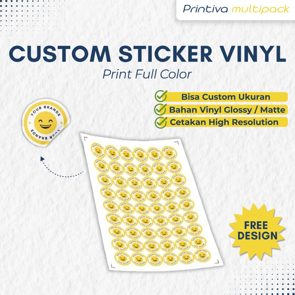 Cetak Stiker Vinyl Glossy/Doff/ Cetak Stiker A3+ /Cetak Stiker Label