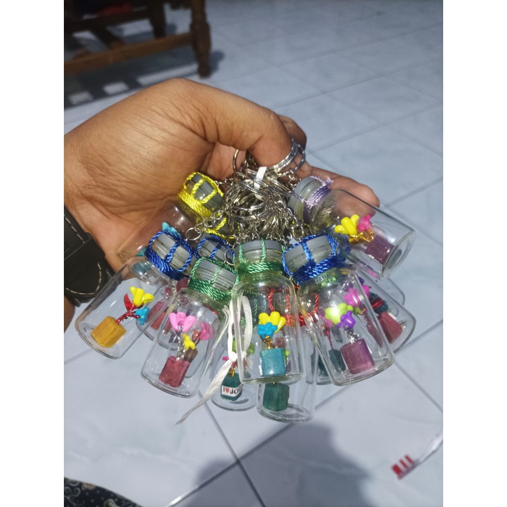 GANTUNGAN KUNCI BUNGA DALAM BOTOL KAPAL DALAM BOTOL