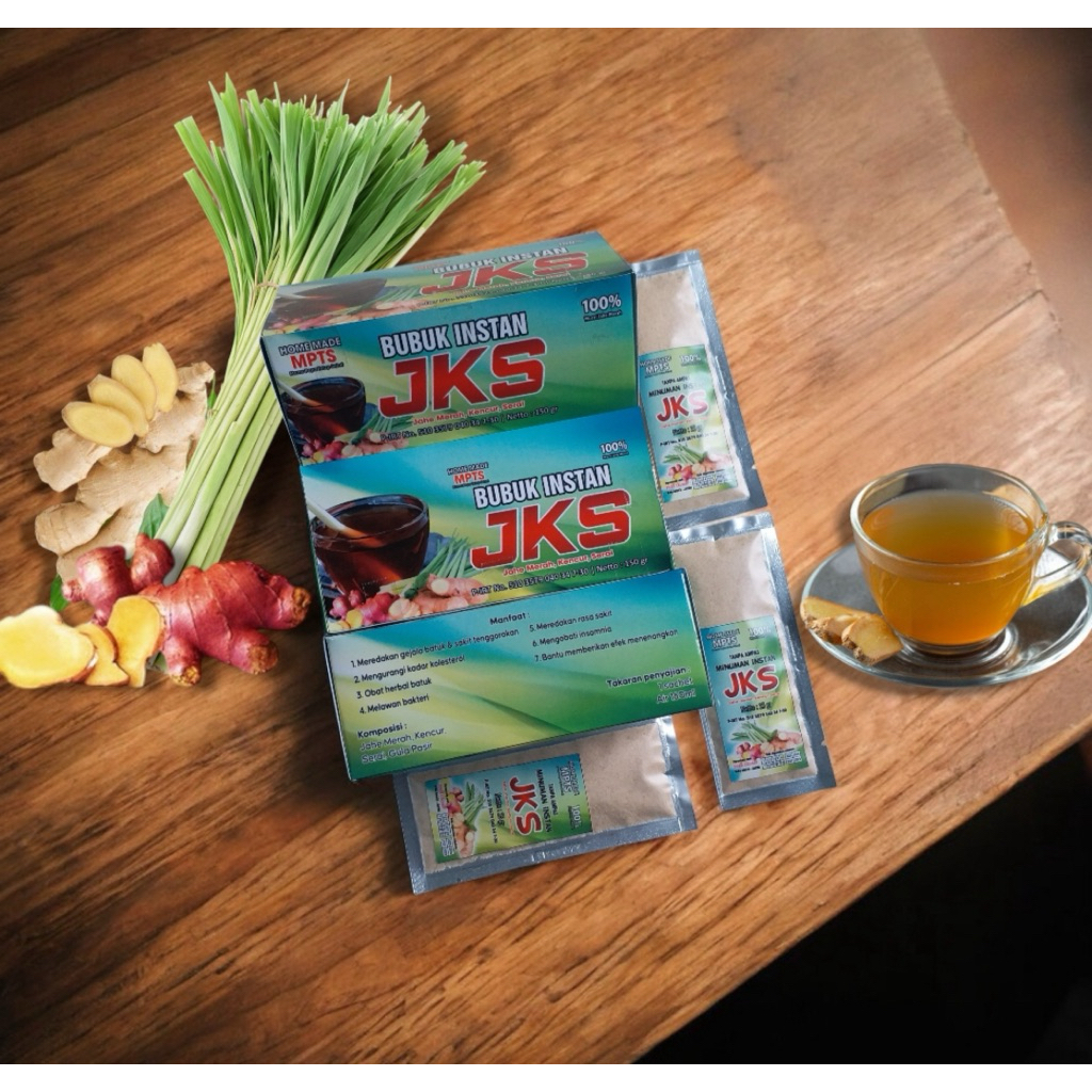 MINUMAN BUBUK INSTAN JKS (JAHE MERAH,KENCUR,SEREH)