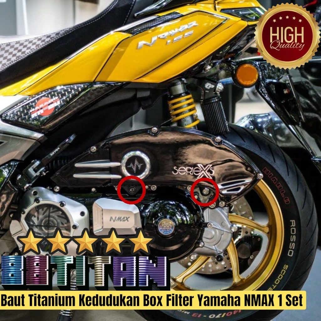 Baut Titanium Gr5 Kedudukan Box Filter Yamaha Nmax 1 Set