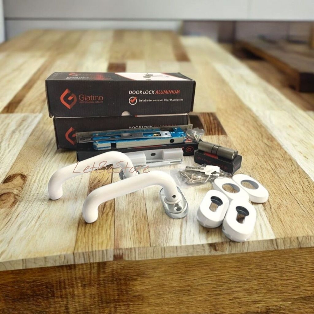 Kunci Handle Pintu Kunci set Handel Pintu Aluminium Glatino GLT 201 Berkualitas Ori