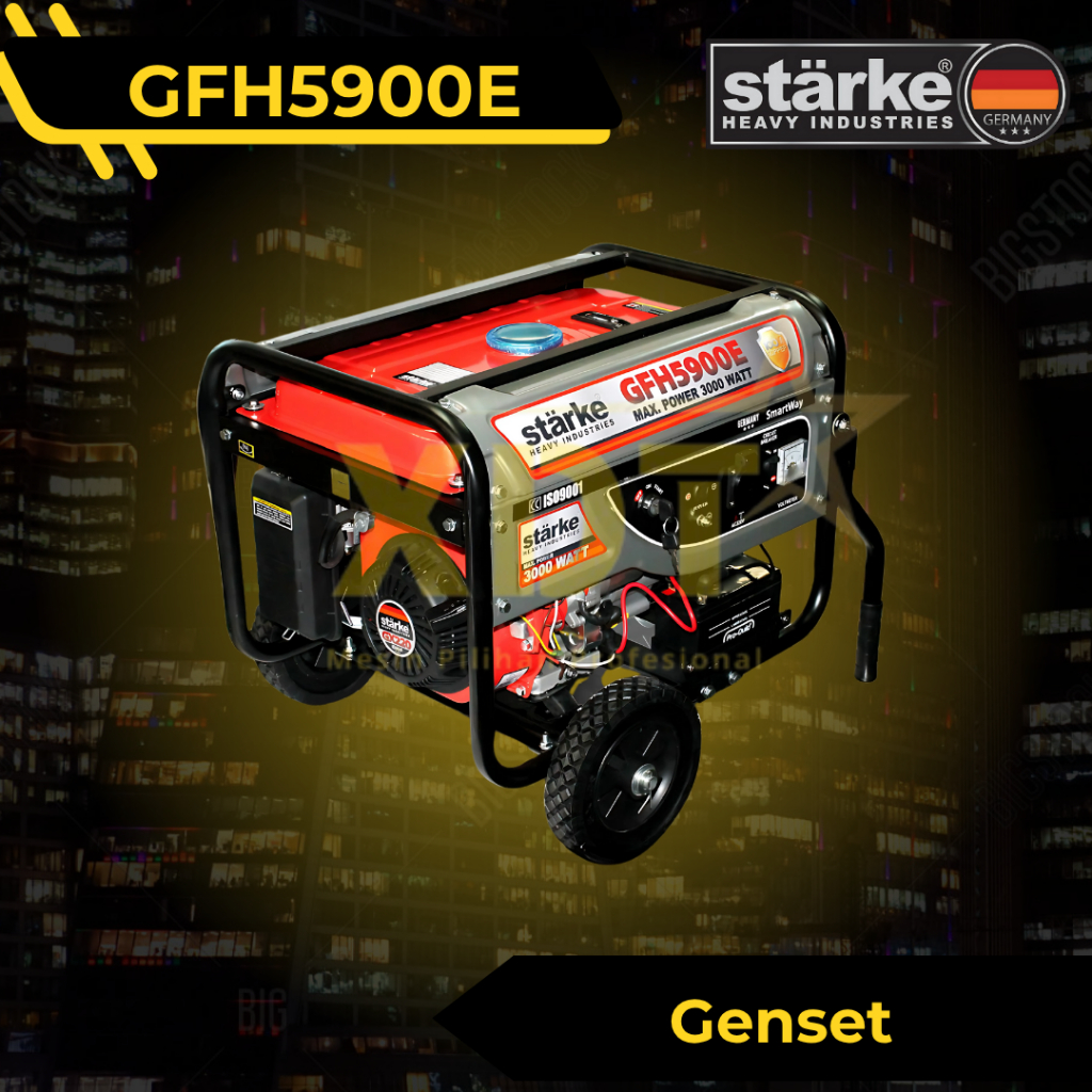 Starke GFH5900E  Mesin Genset Bensin 3000 Watt 2500 Watt Generator Set STARKE GFH 5900 E