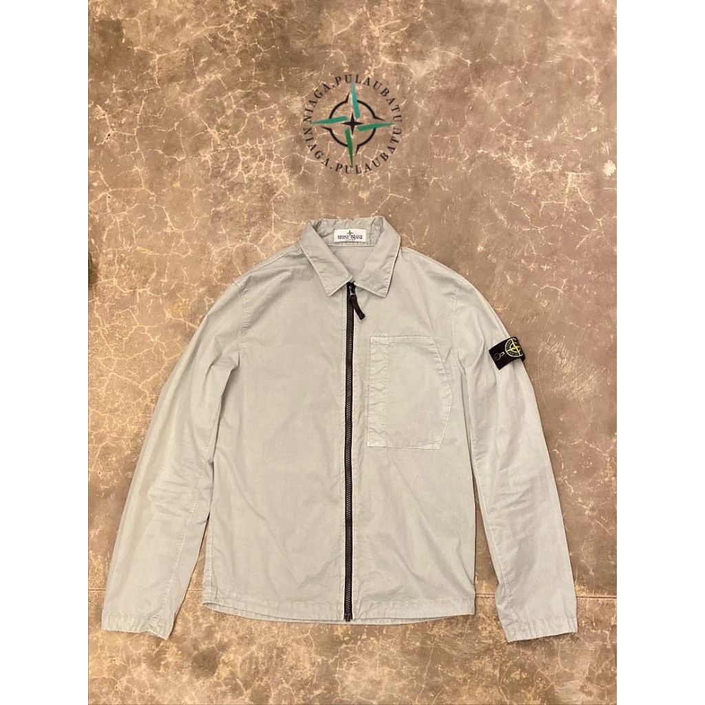 Stone Island Junior Overshirt Light Grey