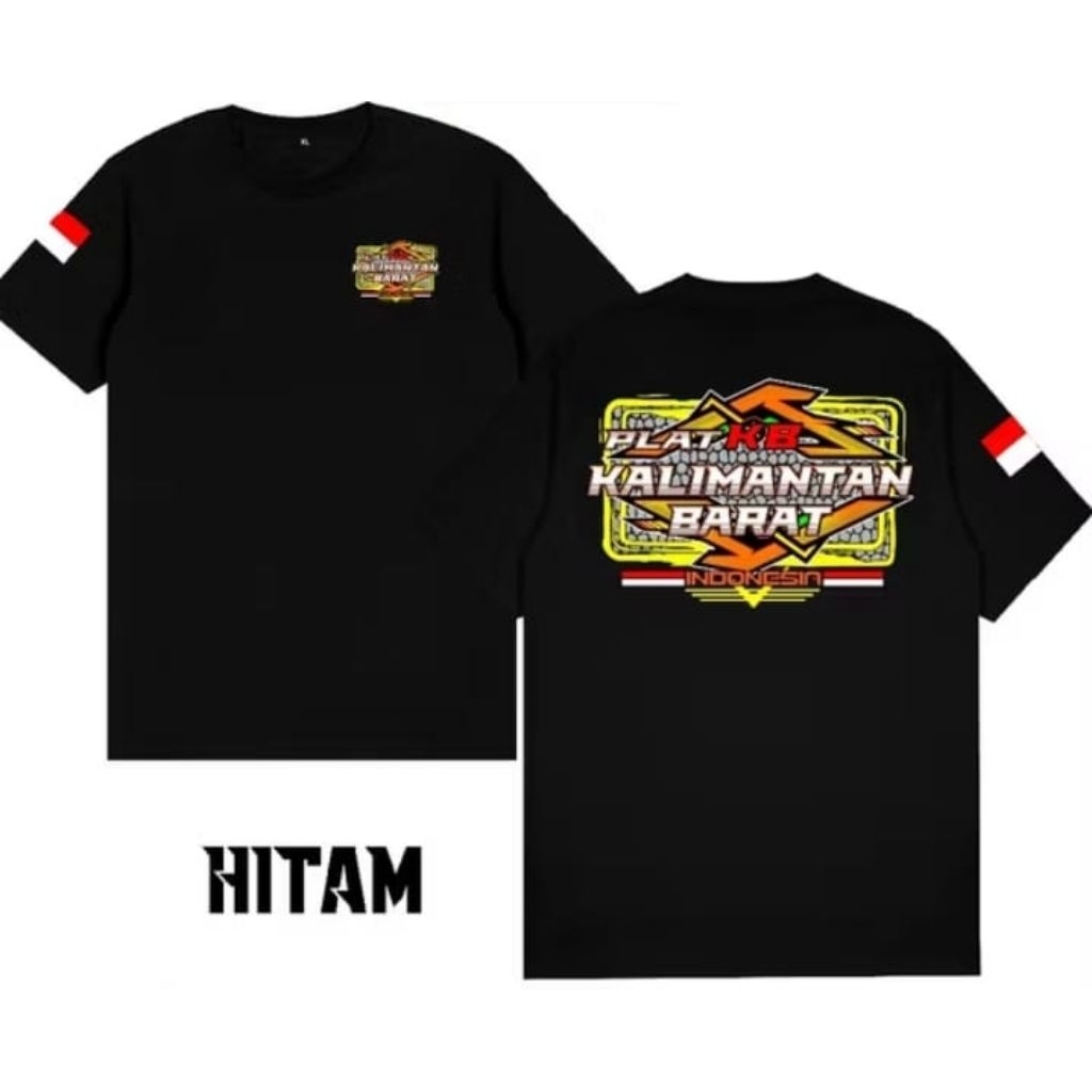 KAOS PELAT KB Kalimantan Barat Indonesia - KAOS DISTRO UNISEX