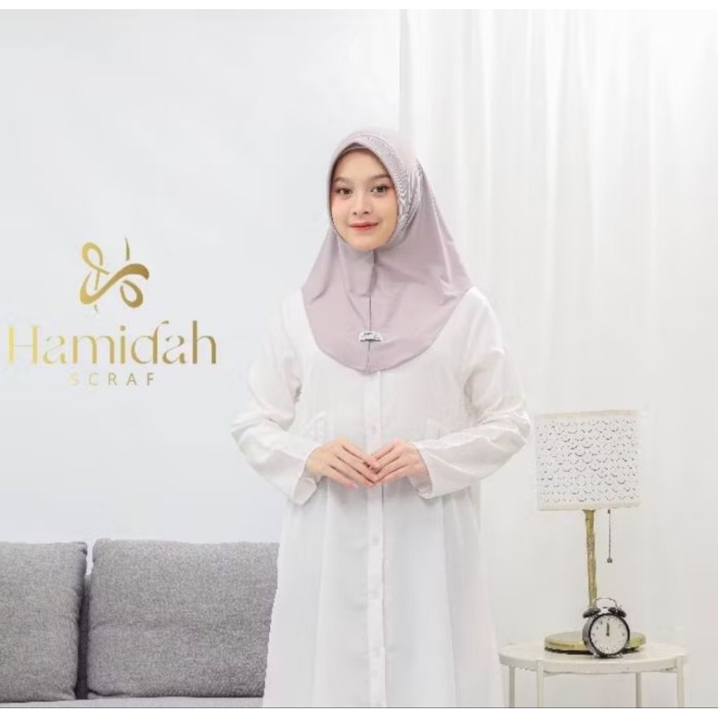 hijab adeeva bergo size S Hamidah/bergo Hamidah pad panjang