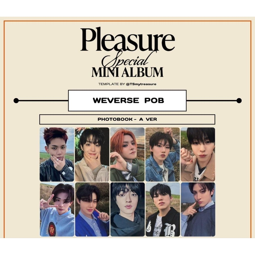 Photocard Treasure POB Photobook Weverse
