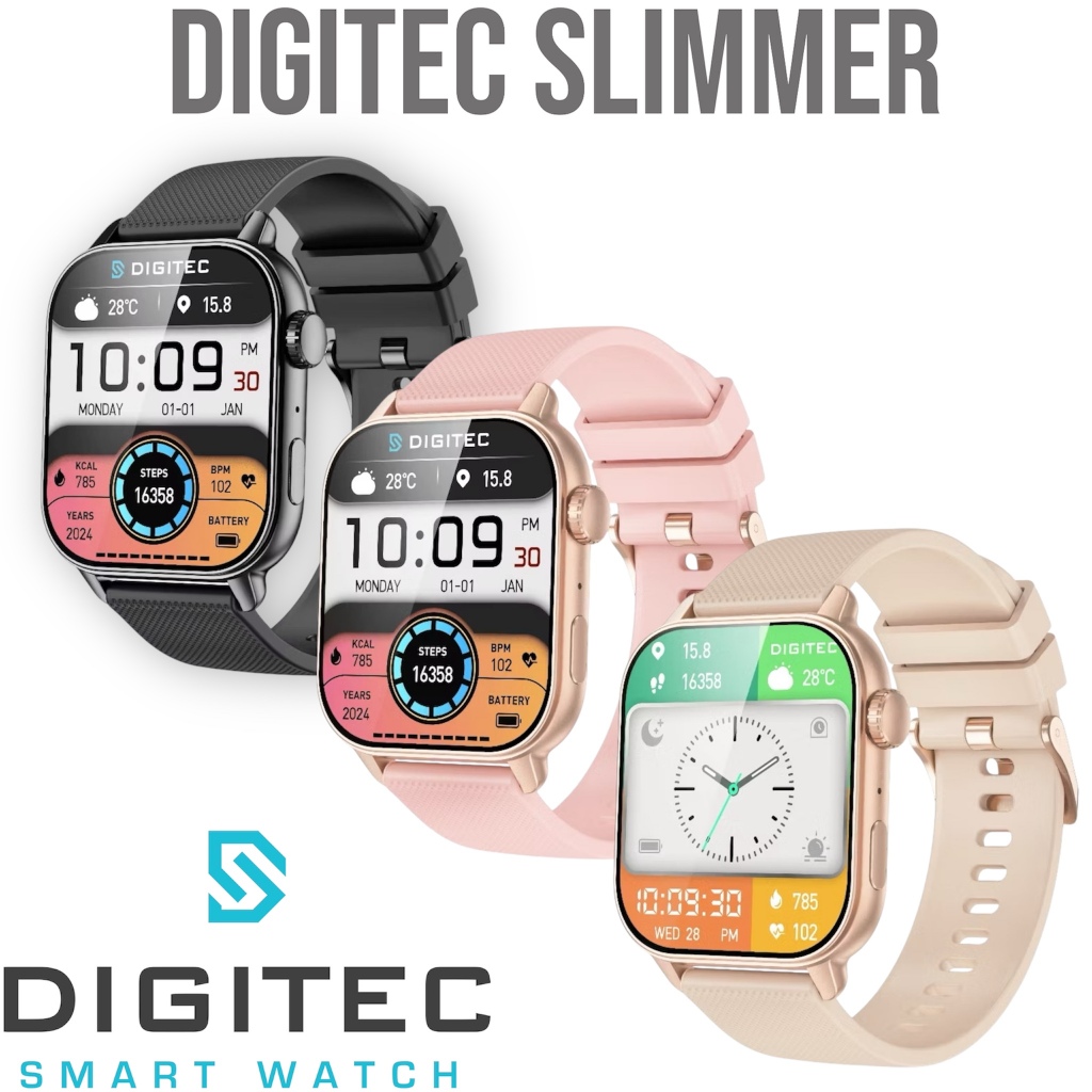 Smartwatch Digitec SLIMMER Jam Tangan Smartwatch Unisex DIGITEC SLIMMER