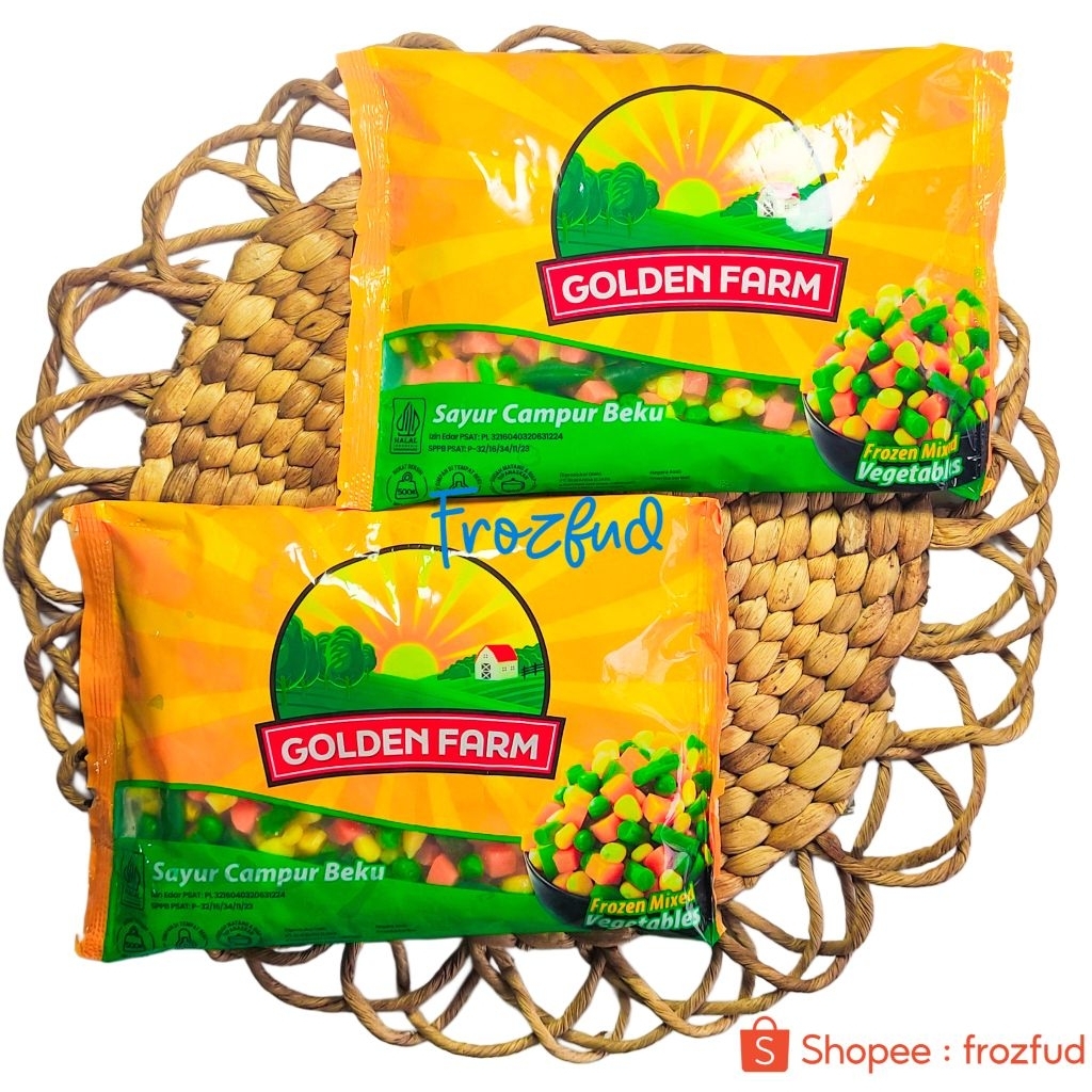Golden Farm Frozen Mixed Vegetables Sayur Mix 500gr & 1kg