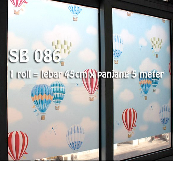 5meter STIKER KACA JENDELA PINTU MOTIF BALON vincess