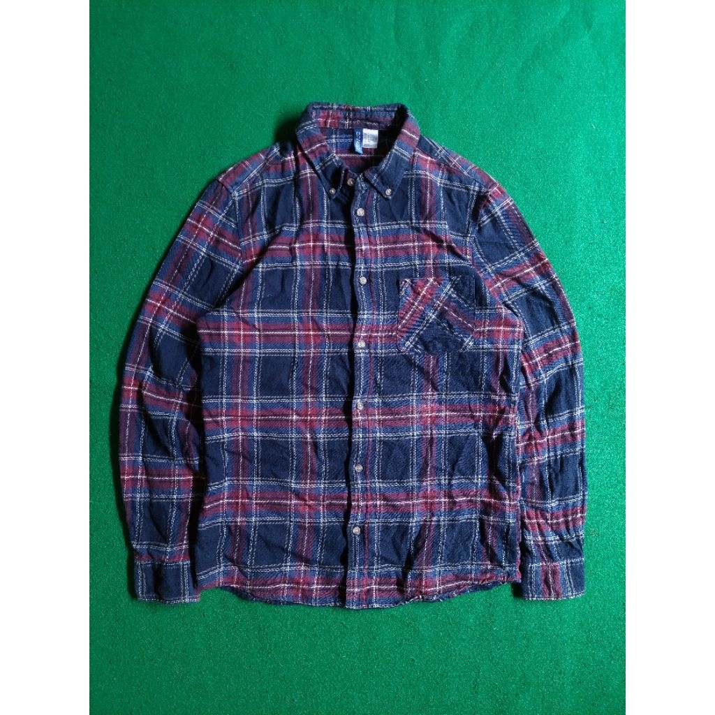 kemeja flannel h&m