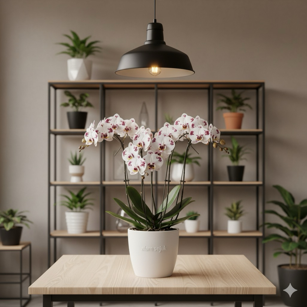 anggrek bulan sudah dewasa putih ungu / pohon anggrek bulan sudah dewasa