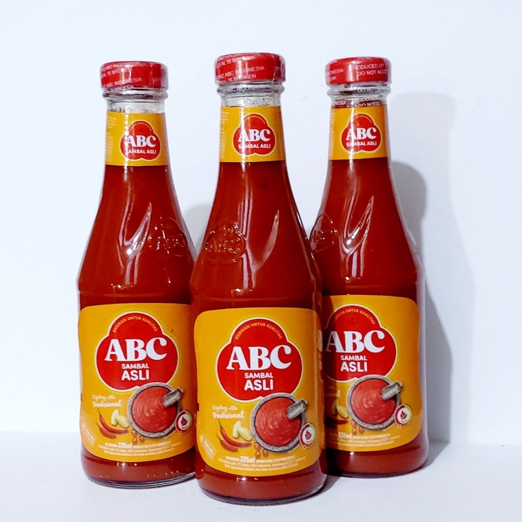 ABC SAUS SAMBAL ASLI KEMASAN BOTOL KACA 335 GRAM