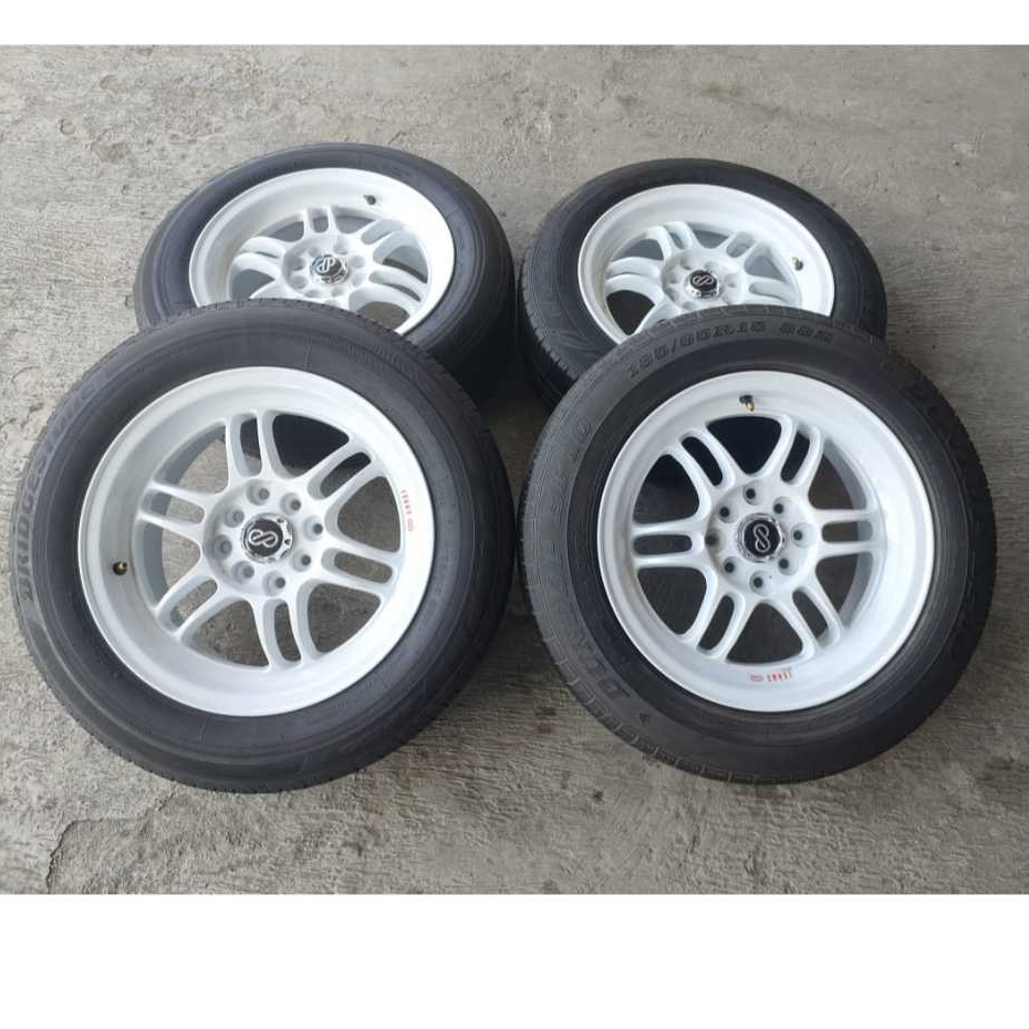 (PROMO) PAKET 1 SET VELG RPF 01 SECOND Ban SECOND R15 H8 vcd 100/114 Lbr 6.5 ET 35 Wrn Putih