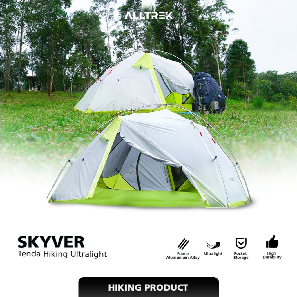 ALLTREK Tenda Gunung Ultralight SKYVER Tenda Hiking 2 Person