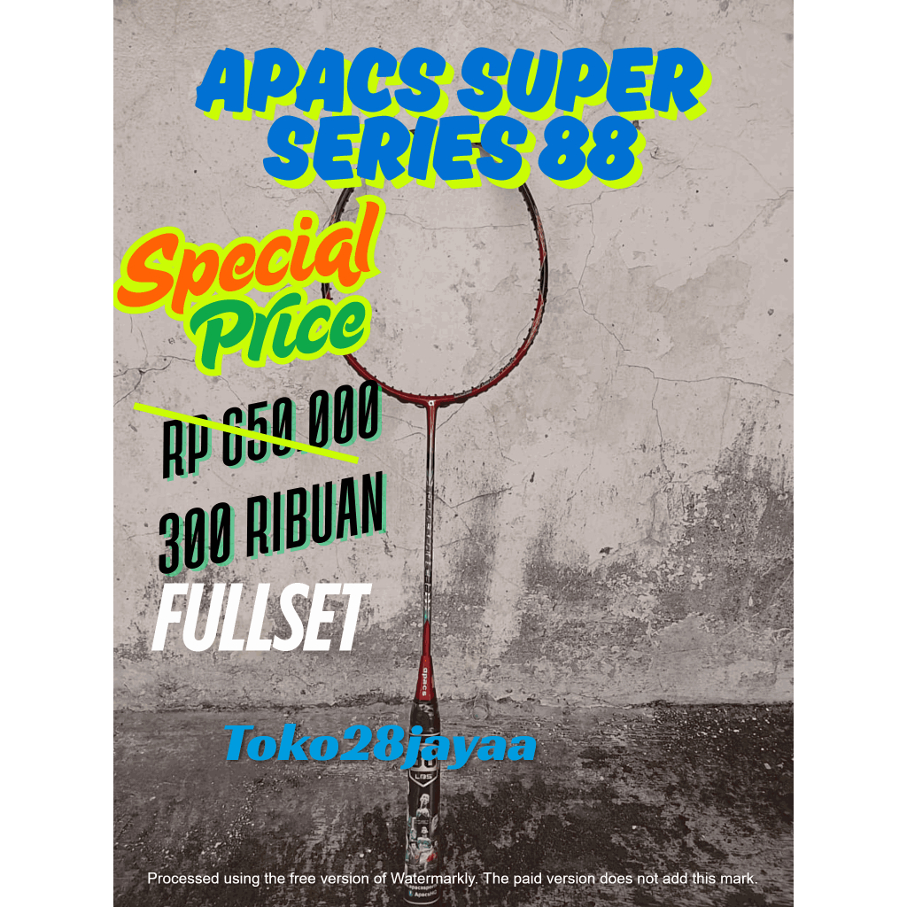 Raket APACS SUPER SERIES 88 MERAH ORIGINAL MURAH