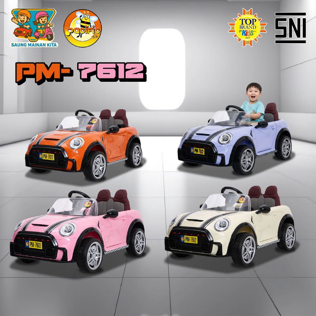 Mobil Aki Mini cooper Jeep accu car anak anak pacific PM-7612+ EJP7743+ 7743+