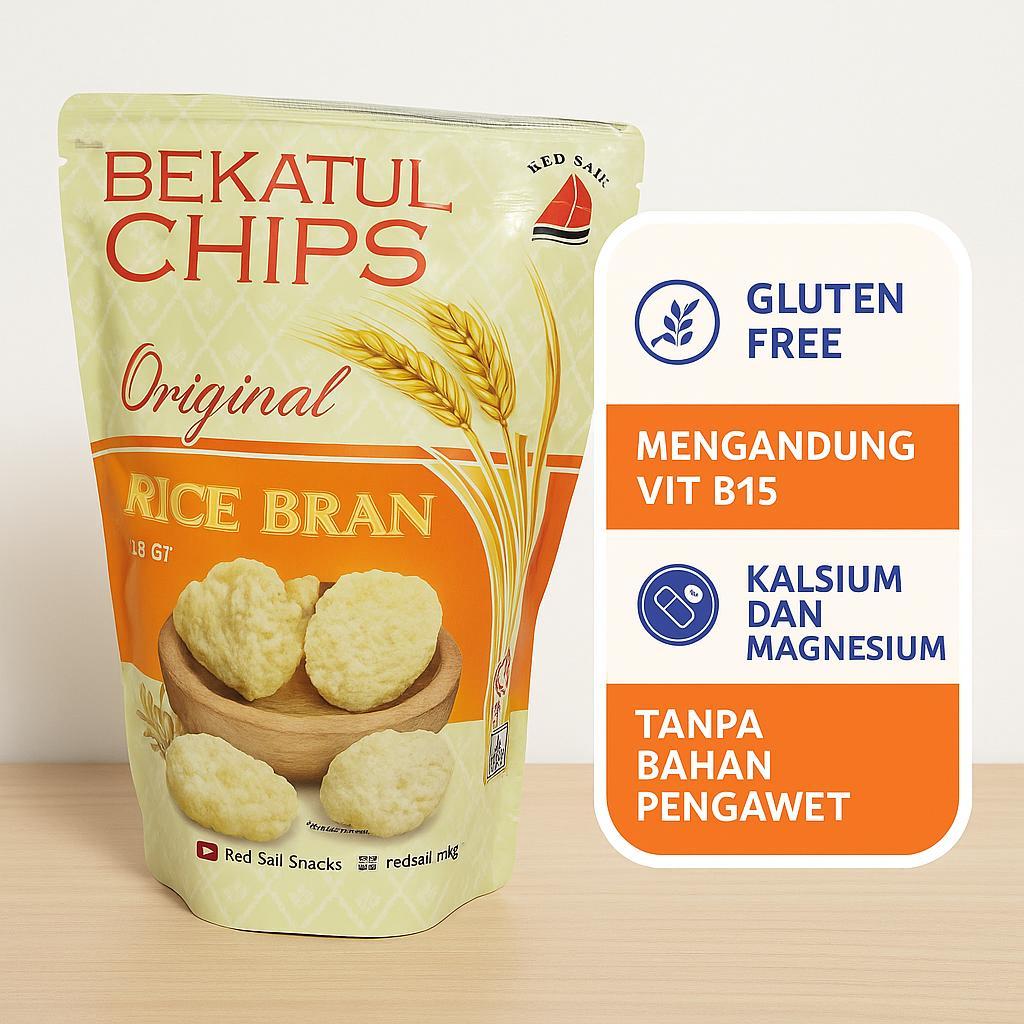 [RED SAIL] Cemilan Sehat Kripik Bekatul Original Gluten Free Untuk Diet Anak Ibu Hamil Orang Tua Dia