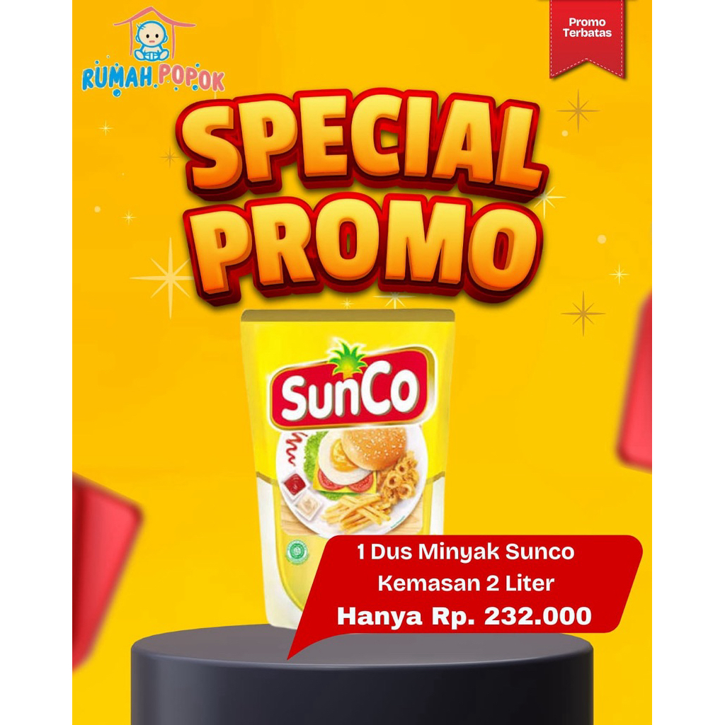 1 Dus Minyak Sunco Kemasan 2 liter