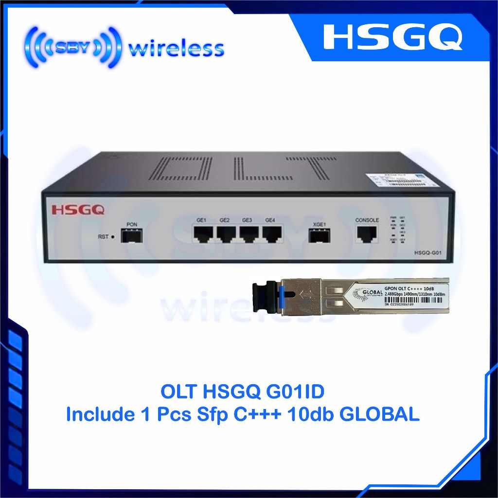 hsgq g01id include sfp c+++ 10db global 1 port gpon olt 10g uplink ac+ 12v dc