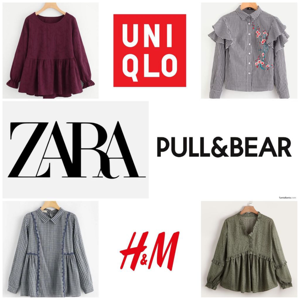 BIG SALE Atasan Kemeja & Blouse Wanita Brand ZARA UNIQLO H&M PULL&BEAR GAP