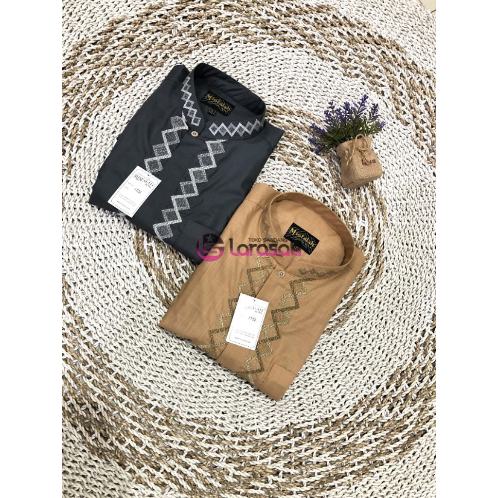 baju Koko merk MISFALAH lengan pendek simple kekinian