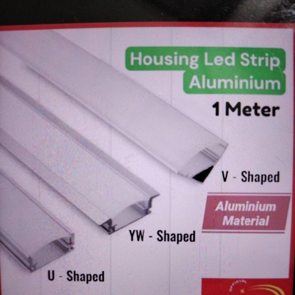 housing led strip kap lampu led strip 1 meter aluminium
