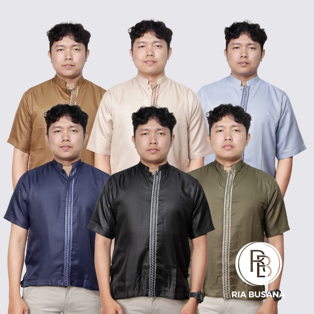 Ria Busana - Al Huda - Koko Dewasa Pria Lengan Pendek Art.BARIQ