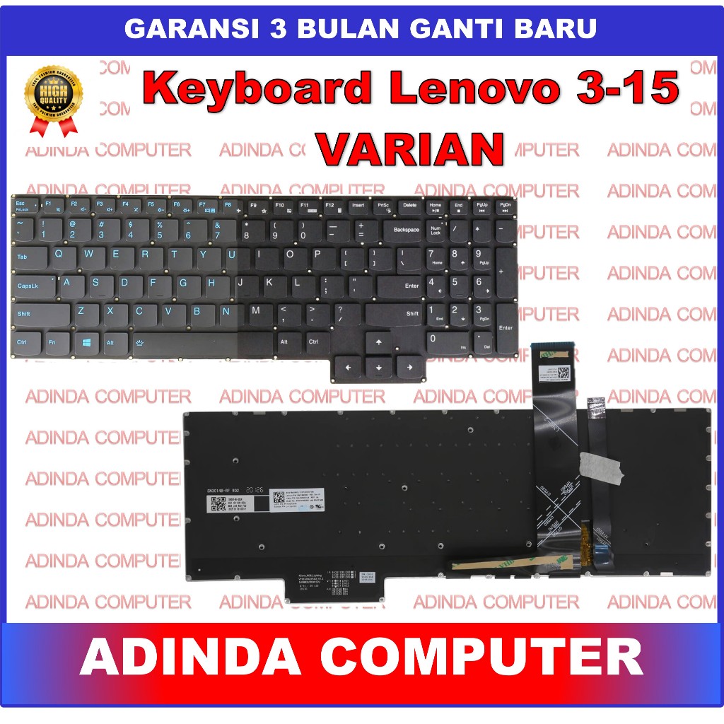 Keyboard Lenovo Legion 5 3-15 16ACH6H 17ACH6 17arh05h 17imh05h Backlight Blue