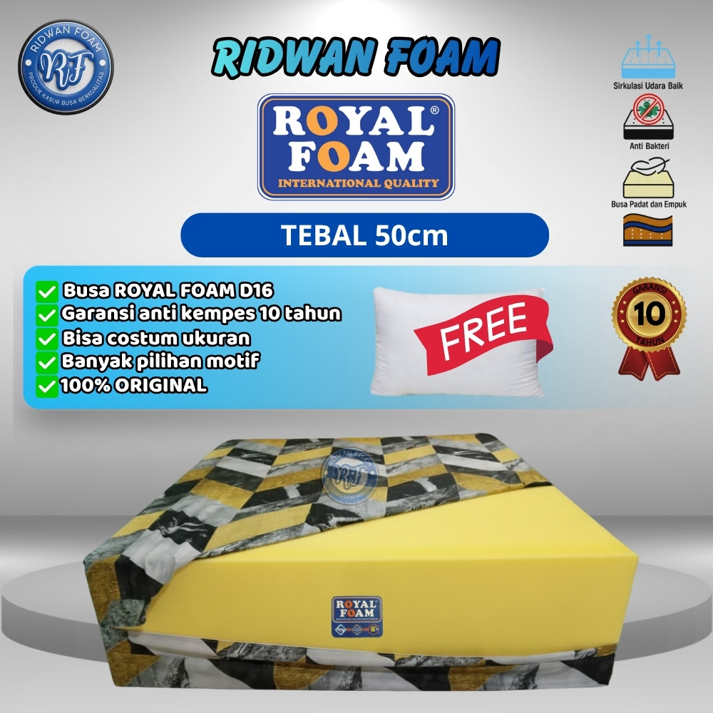 [ Tebal 50cm ] Royal Foam Kasur Busa D16 Garansi 10 Tahun Tersedia Semua Ukuran