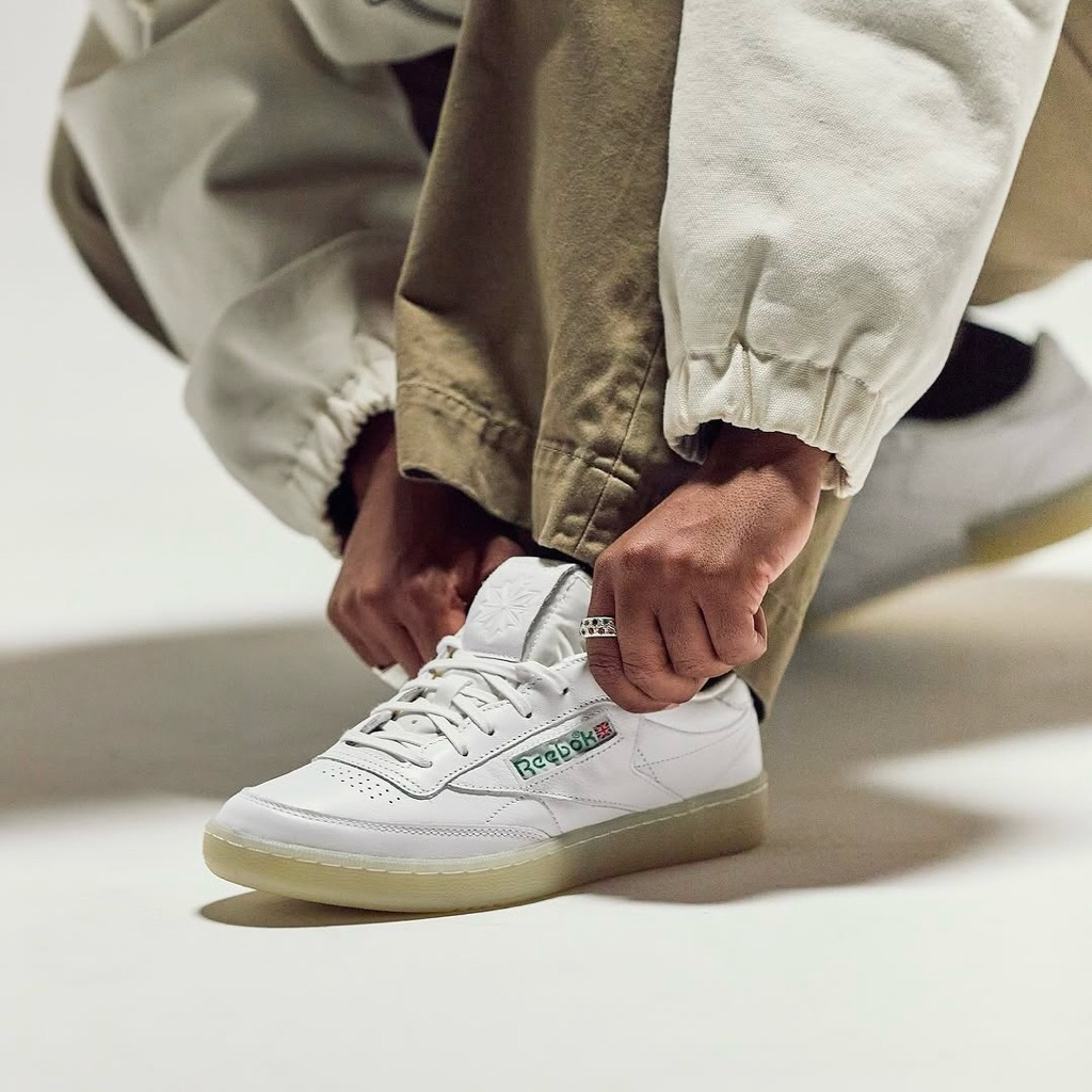 REEBOK CLASSIC CLUB C 85 VINTAGE 40TH ANNIVERSARY CHALK WHITE BONE GREEN ORIGINAL
