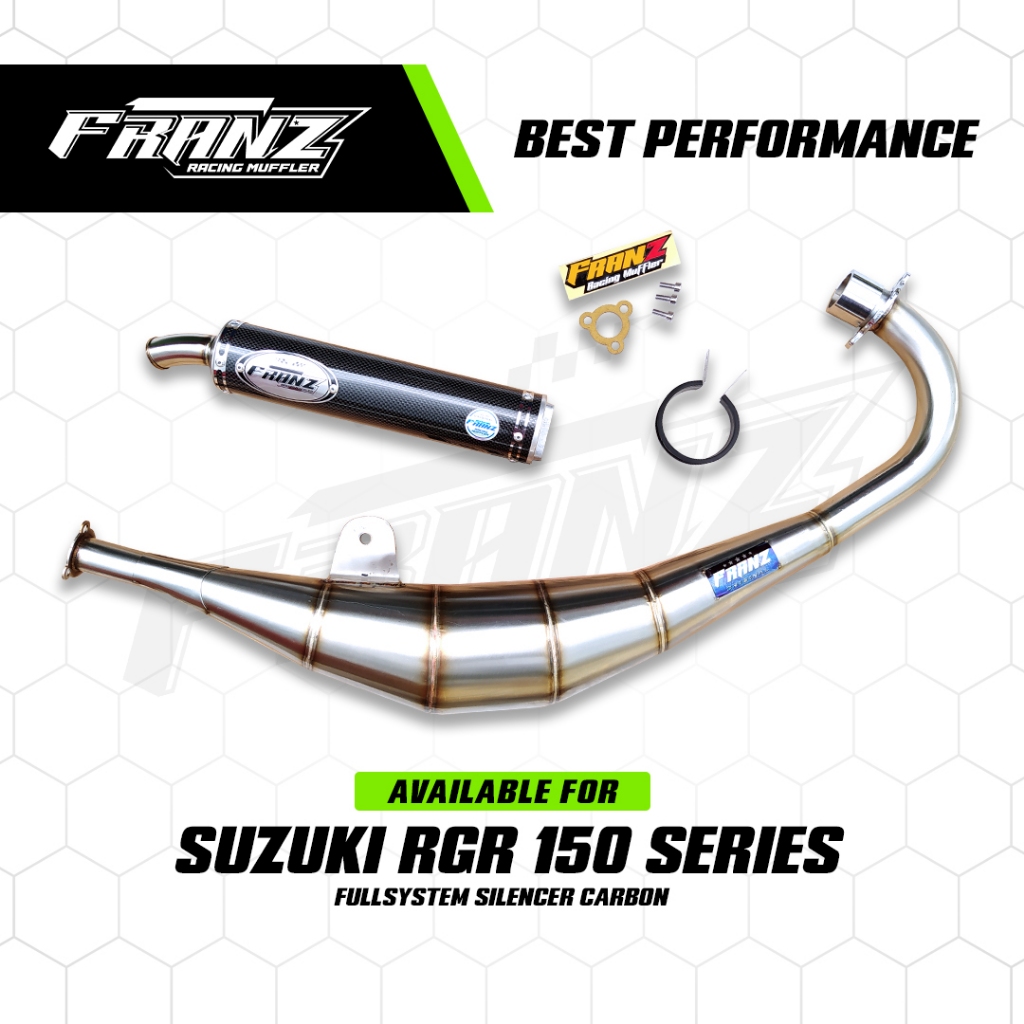 Franz Muffler Knalpot Suzuki RGR 150 Series Stainless Silencer Carbon