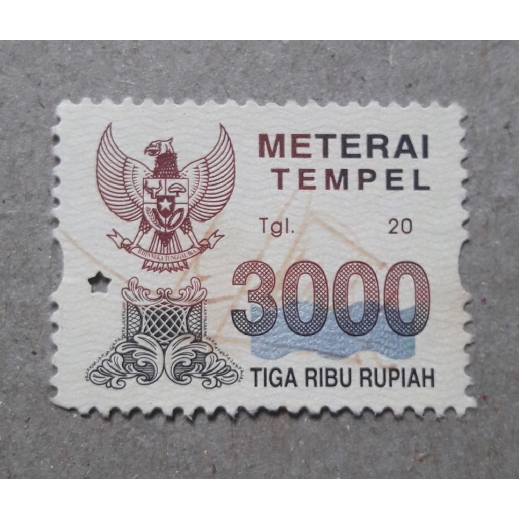 materai tempel Rp3000