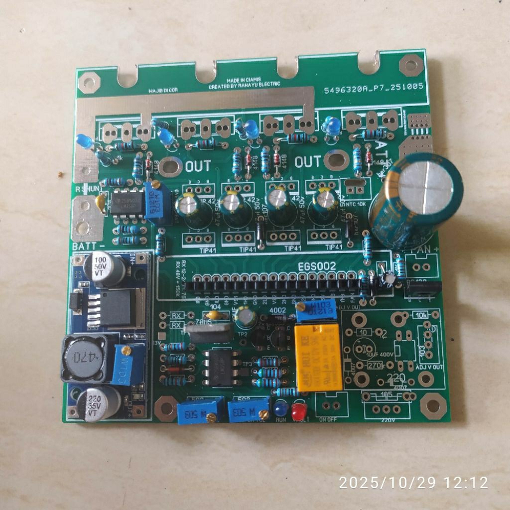 Kit inverter egs002 1000watt tanpa mosfet totempole dan trafo feedback