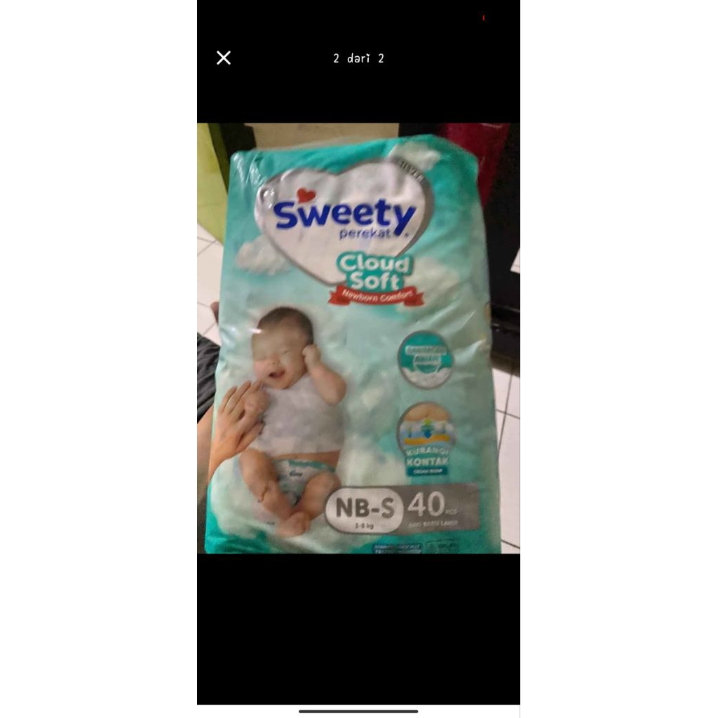 Popok Sweety Ukuran NB dan S
