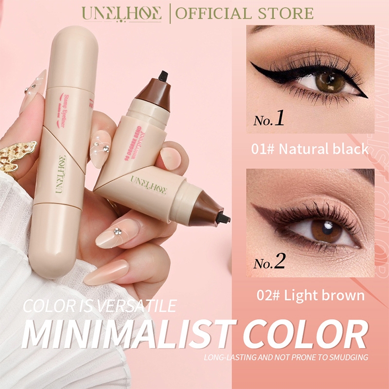 UNELHOE Eyeliner Cap All-in-one Eyeliner Stamp Waterproof Quick Dry Long-Lasting Rotating Eyeliner S