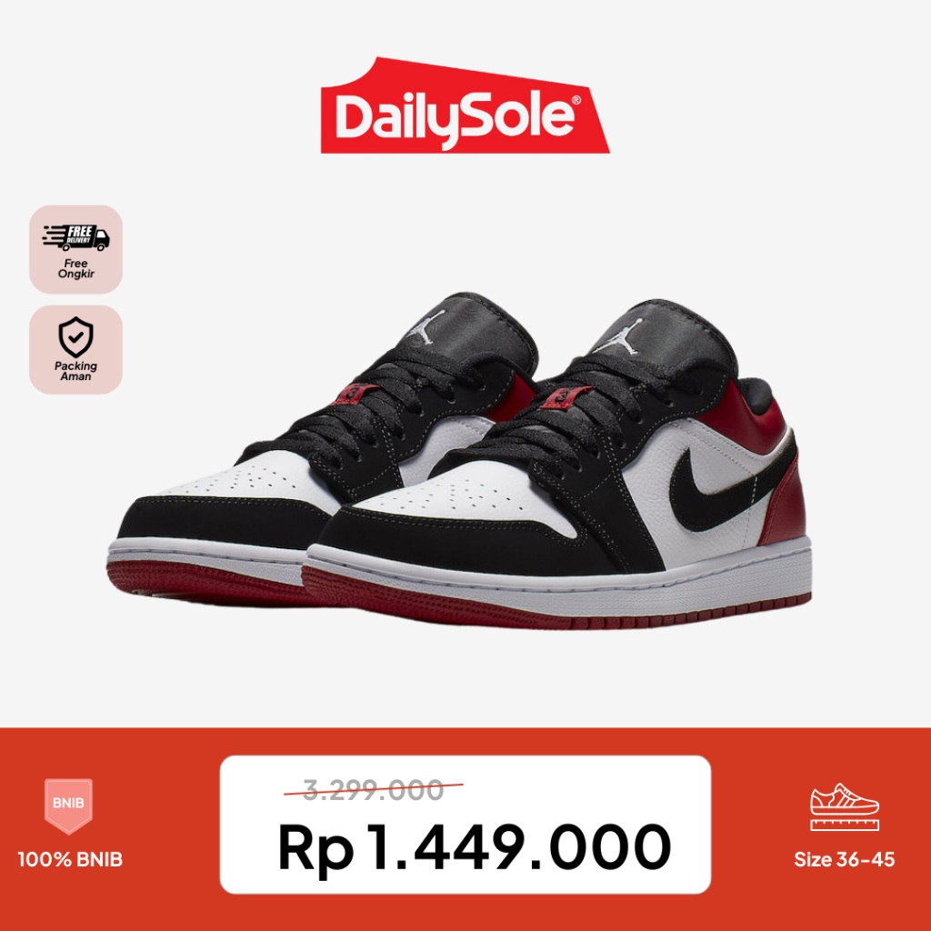Sneakers Nike Air Jordan 1 Low Red Black Toe