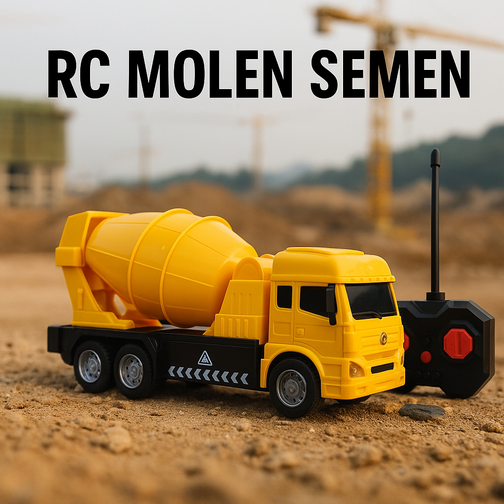 RC Mainan Mobil Remot Kontrol Mobil Semen Molen Truk Fuso Super Power Batre Cas