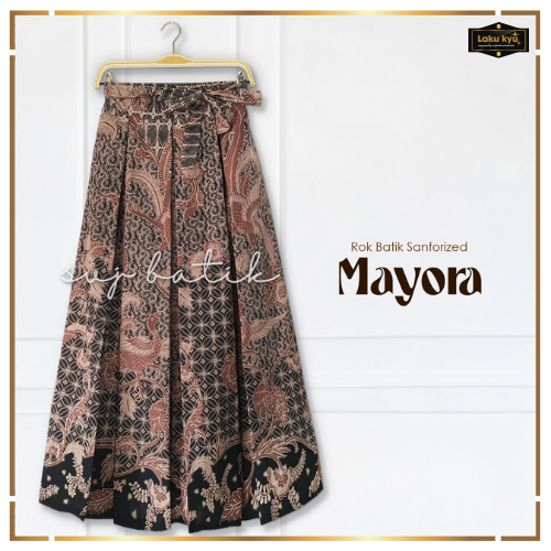 Rok batik wanita terbaru 2024 bawahan batik kondangan kerja kantor katun model payung klok A ori sol