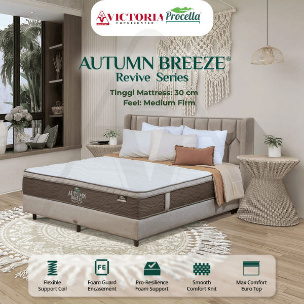 Procella Autumn Breeze 160x200 160 x 200 Fullset Full Bed Set Springbed Spring Bed Termurah