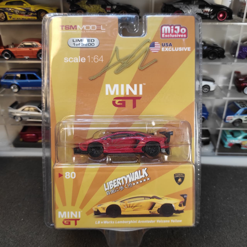 Mini GT 080 CHASE LB Works Lamborghini Aventador Volcano Yellow