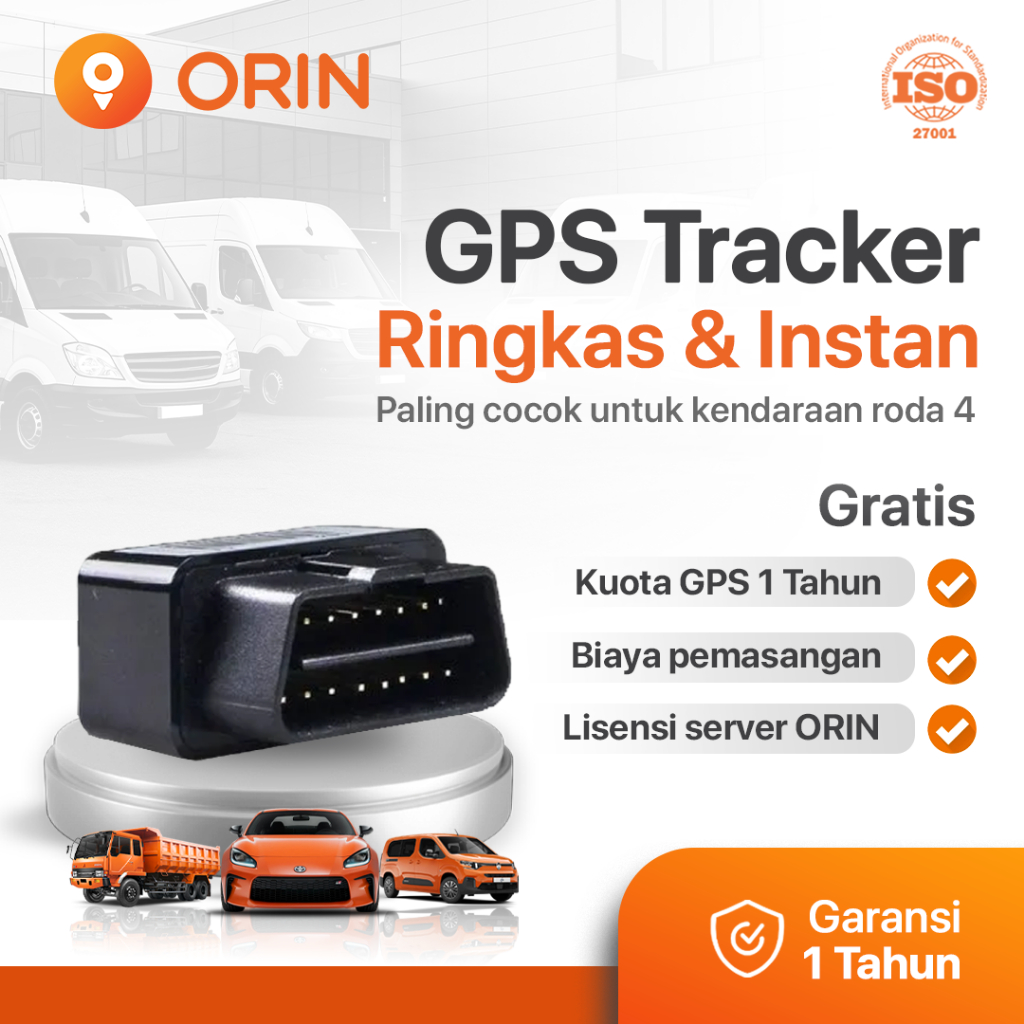 ORIN OBU D - PAKET GPS Tracker Mobil PLUG & PLAY EASY Alat Pelacak Mini Tracking Tanpa Kabel