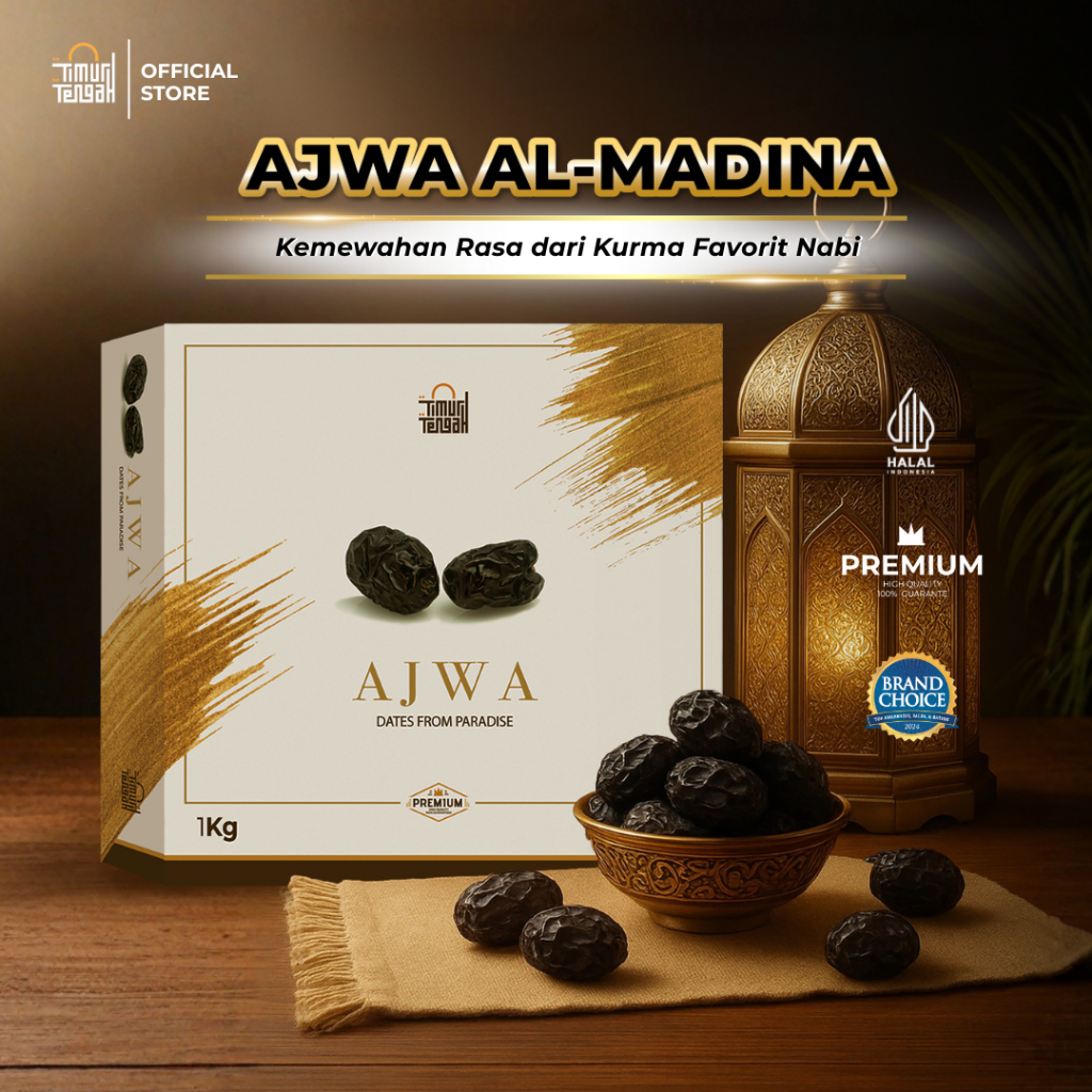 Timur Tengah Kurma Ajwa 1 Kg Madinah Kurma Favorit Nabi Jumbo Dates Premium Original High Quality