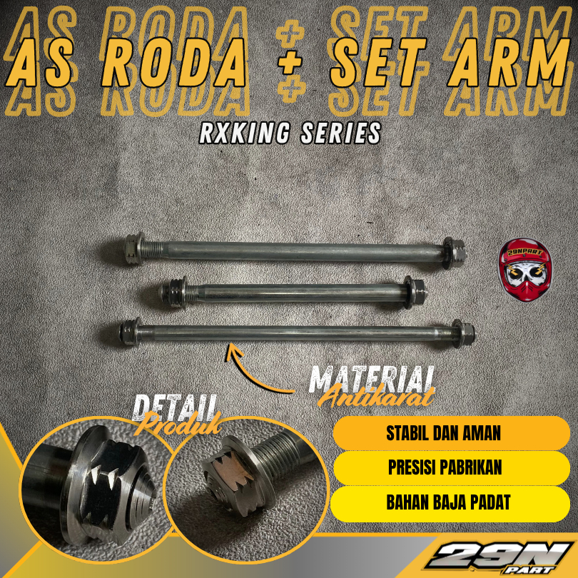 As Roda Depan Belakang Set As Swing Arm Tengah Mur PROBOLT Stainless ARM BPRO Motor RX KING RXKING R