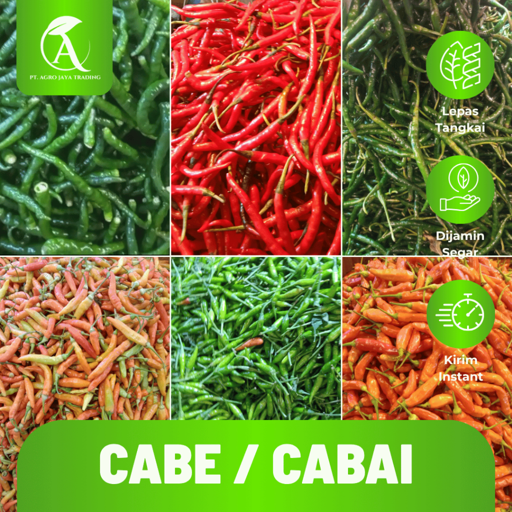 Cabai Merah Hijau Rawit Keriting Cabe Giling Bubuk Flakes 1kg Fresh Premium